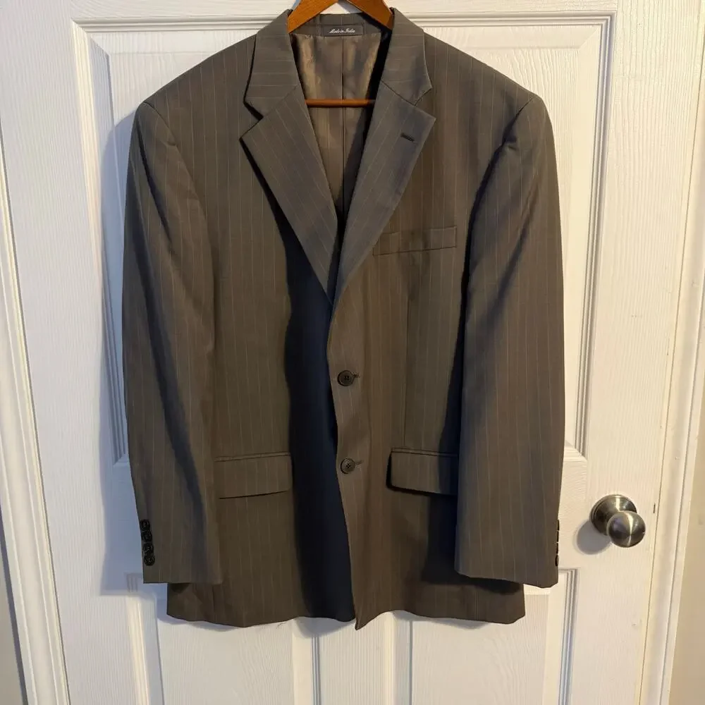 Oscar de la Renta Wool Blazer Mens Size 44R Tailored Fit Sport Coat